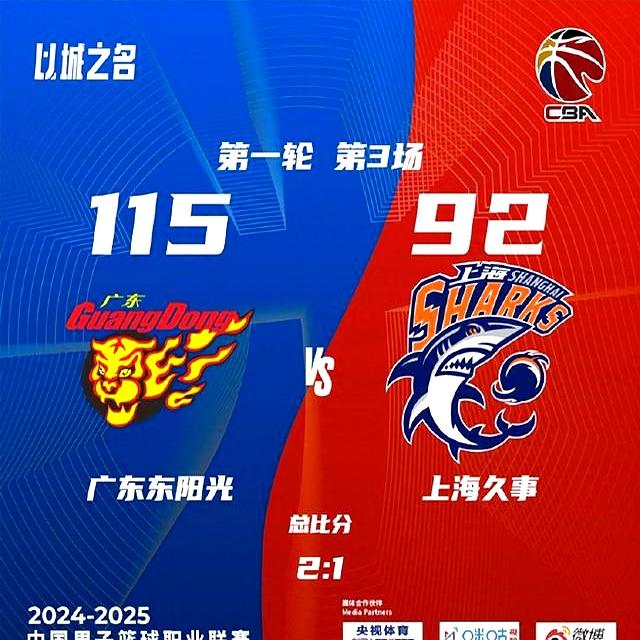 广东輸給山东，球隊結束本賽季征程